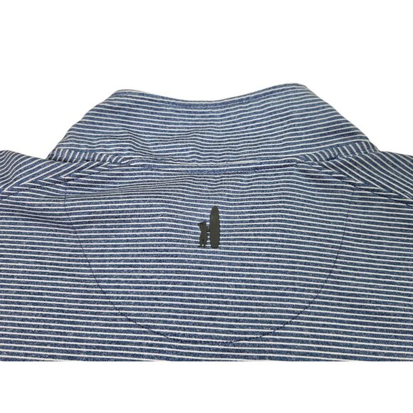 Johnnie-O 1/4 Zip Pullover Performance Shirt Long Sleeve Men’s XL Blue Striped - Picture 7 of 10